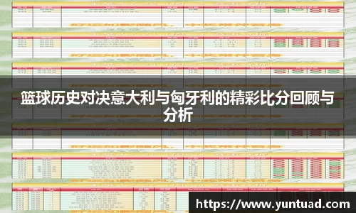 篮球历史对决意大利与匈牙利的精彩比分回顾与分析