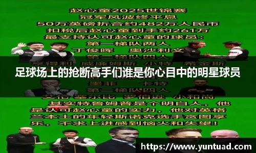 足球场上的抢断高手们谁是你心目中的明星球员